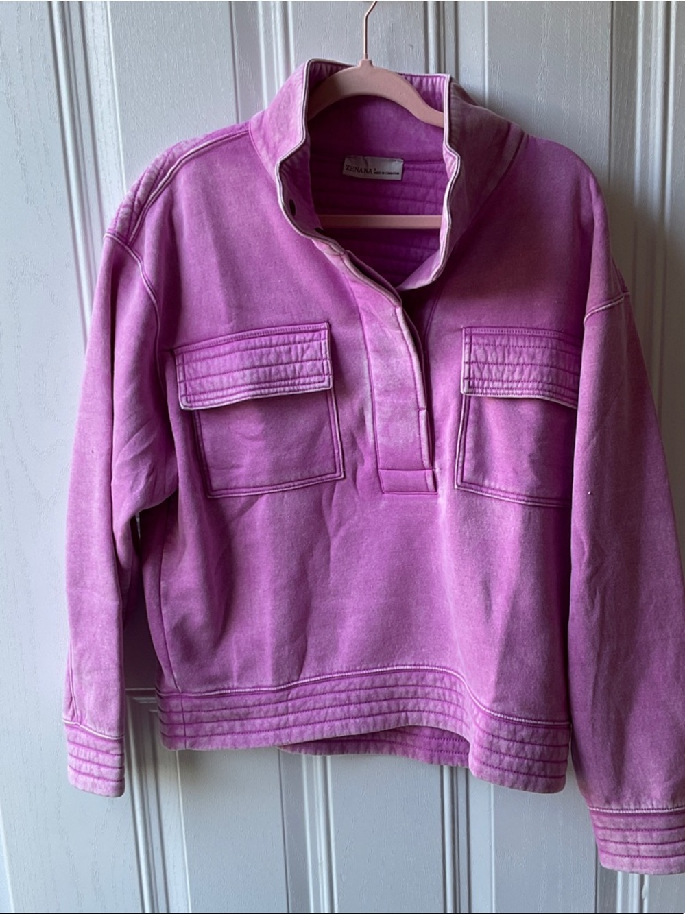Zenana Outfitters Bright Pink Quilted Jacket